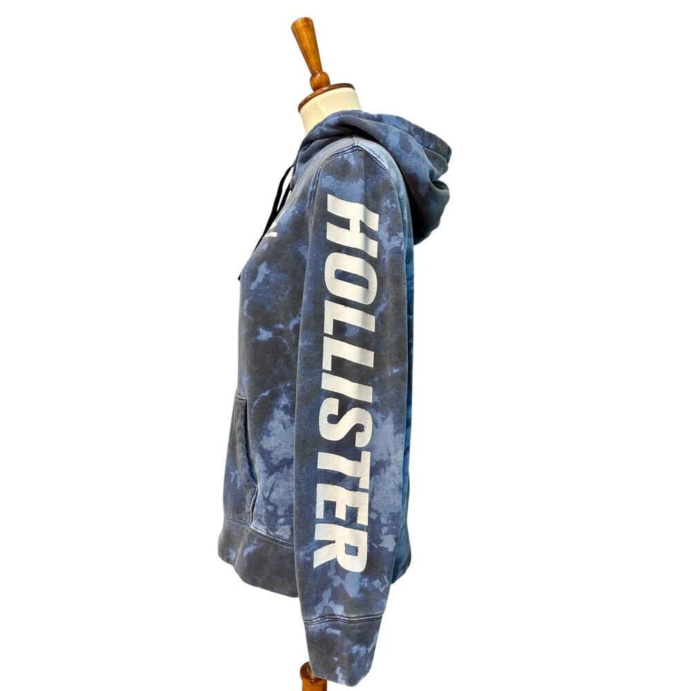 Hollister Tie Dye Logo Hoodie Blue White Small Men’s Sweatshirt Pullover